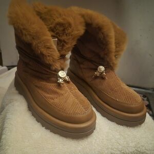 Sam Edelman Brown Fur-Lined Winter Boots